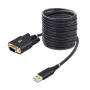 StarTech.com 3 m USB-naar-serieel-adapterkabel, COM-behoud, verwisselbare schroeven/moeren, USB-A naar DB9 RS232, FTDI IC, ESD-bescherming, Windows/macOS/Linux