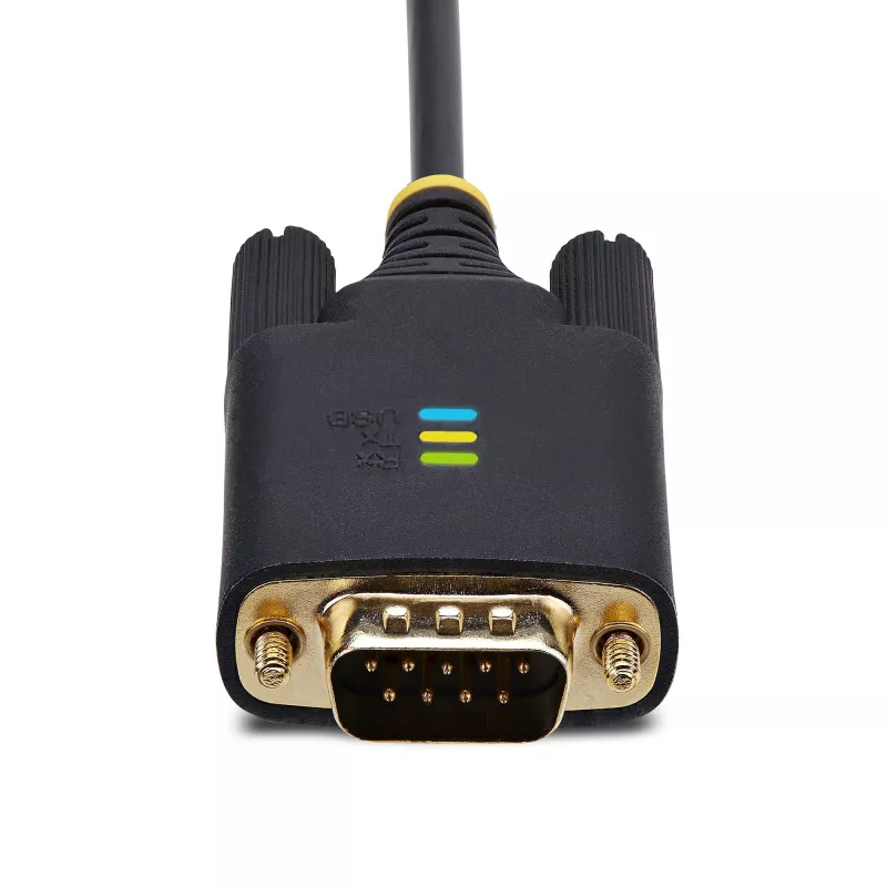StarTech.com 3 m USB-naar-serieel-adapterkabel, COM-behoud, verwisselbare schroeven/moeren, USB-A naar DB9 RS232, FTDI IC, ESD-bescherming, Windows/macOS/Linux