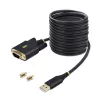 StarTech.com 3 m USB-naar-serieel-adapterkabel, COM-behoud, verwisselbare schroeven/moeren, USB-A naar DB9 RS232, FTDI IC, ESD-bescherming, Windows/macOS/Linux