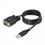 StarTech.com 1m USB naar nullmodem serieel adapterkabel, verwisselbare DB9-schroeven/moeren, COM Retention, USB-A naar RS232, FTDI, Level-4 ESD-bescherming, Windows/macOS/ChromeOS/Linux – robuuste TPE-constructie
