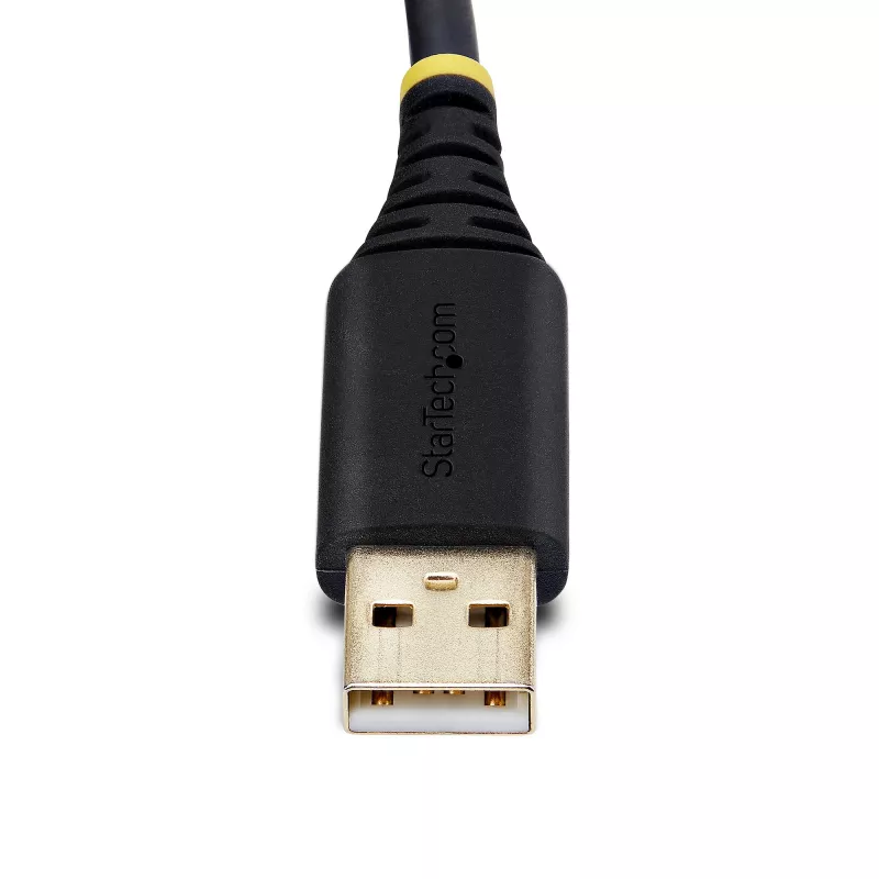 StarTech.com 1m USB naar nullmodem serieel adapterkabel, verwisselbare DB9-schroeven/moeren, COM Retention, USB-A naar RS232, FTDI, Level-4 ESD-bescherming, Windows/macOS/ChromeOS/Linux – robuuste TPE-constructie