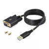 StarTech.com 1m USB naar nullmodem serieel adapterkabel, verwisselbare DB9-schroeven/moeren, COM Retention, USB-A naar RS232, FTDI, Level-4 ESD-bescherming, Windows/macOS/ChromeOS/Linux – robuuste TPE-constructie