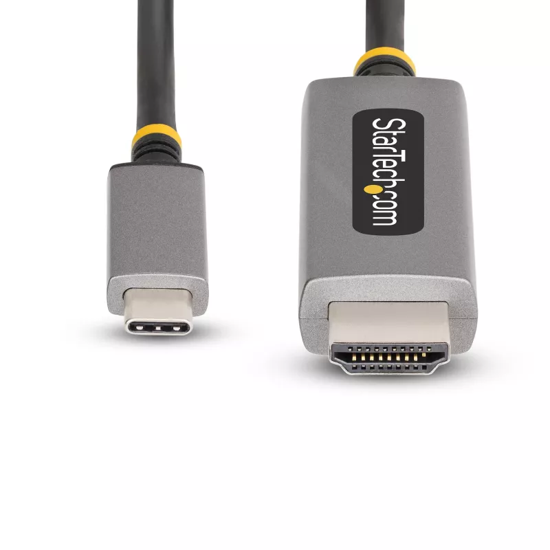 StarTech.com 10ft (3m) USB-C naar HDMI-adapterkabel, 8K 60Hz, 4K 144Hz, HDR10, USB Type-C naar HDMI 2.1 videoconverterkabel, USB-C DP Alt Mode/USB4/Thunderbolt 3/4 compatibel – USB-C laptop naar HDMI-monitor