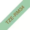Brother TZE-RM34 labelband goud op mintgroen