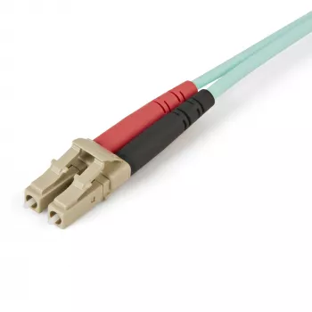 StarTech.com 1m LC/UPC naar LC/UPC OM4 multimode glasvezelkabel, 50/125µm LOMMF/VCSEL zipcord-vezel, 100G, lage invoegdemping – LSZH glasvezel-patchkabel