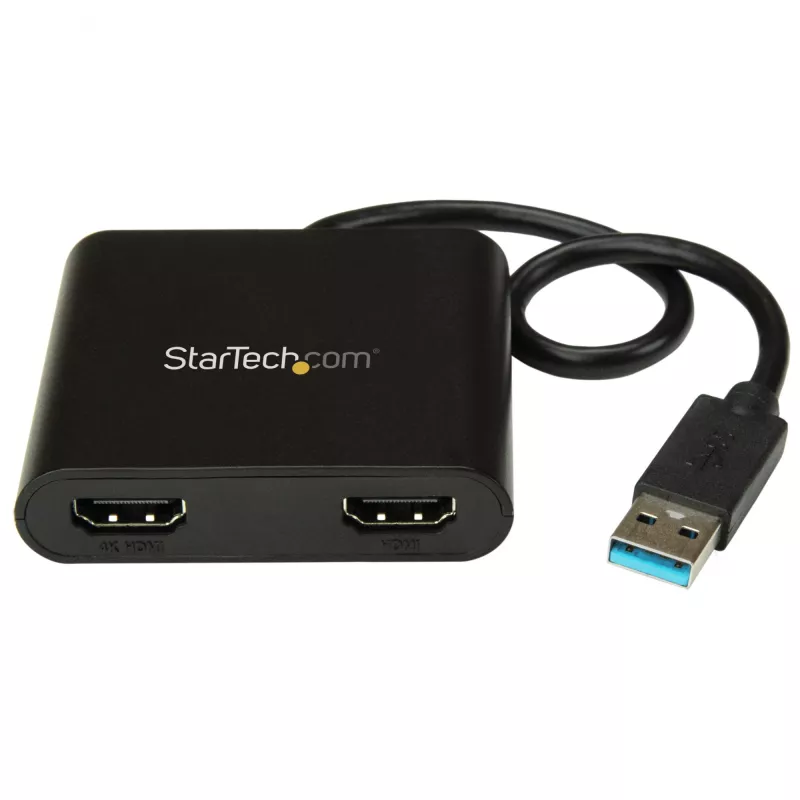 StarTech.com USB 3.0 naar dual HDMI-adapter, USB naar 2x HDMI-monitorconverter voor Windows (geen ondersteuning voor macOS/ChromeOS/Linux) - TAA