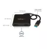 StarTech.com USB 3.0 naar dual HDMI-adapter, USB naar 2x HDMI-monitorconverter voor Windows (geen ondersteuning voor macOS/ChromeOS/Linux) - TAA