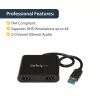StarTech.com USB 3.0 naar dual HDMI-adapter, USB naar 2x HDMI-monitorconverter voor Windows (geen ondersteuning voor macOS/ChromeOS/Linux) - TAA