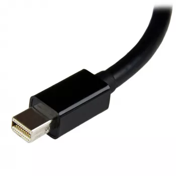 StarTech.com MDP2DVI3 Mini DisplayPort-naar-DVI-adapter, 1920x1200 (WUXGA), passief, Thunderbolt-compatibel, 17 cm, zwart