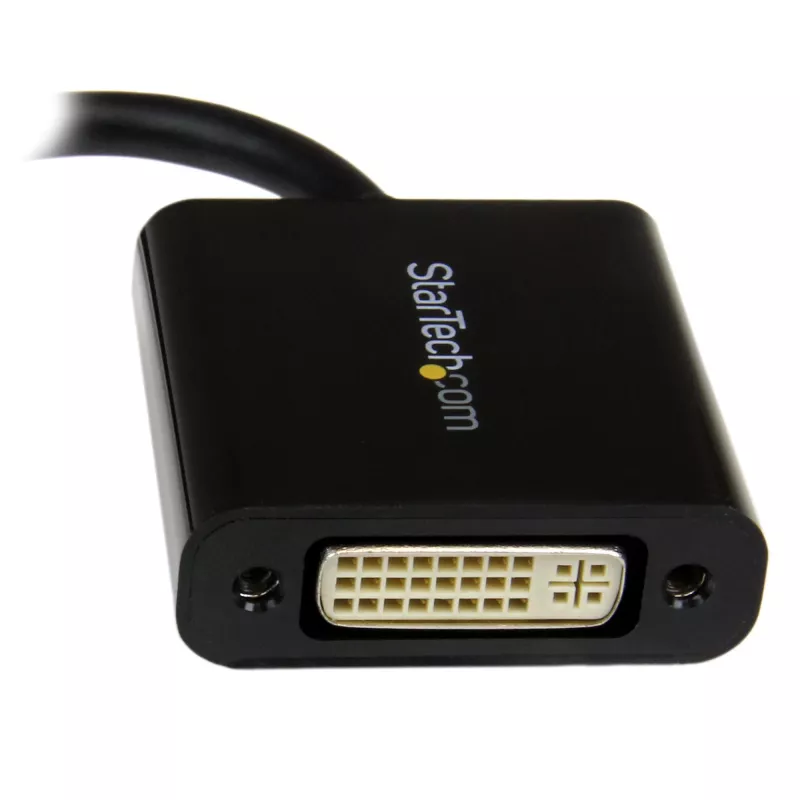 StarTech.com MDP2DVI3 Mini DisplayPort-naar-DVI-adapter, 1920x1200 (WUXGA), passief, Thunderbolt-compatibel, 17 cm, zwart