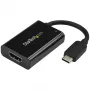 StarTech.com USB-C naar HDMI 2.0 adapter met Power Delivery - 4K 60Hz USB Type-C naar HDMI display videoconverter - 60W PD doorgaflaadpoort - Thunderbolt 3 compatibel - zwart