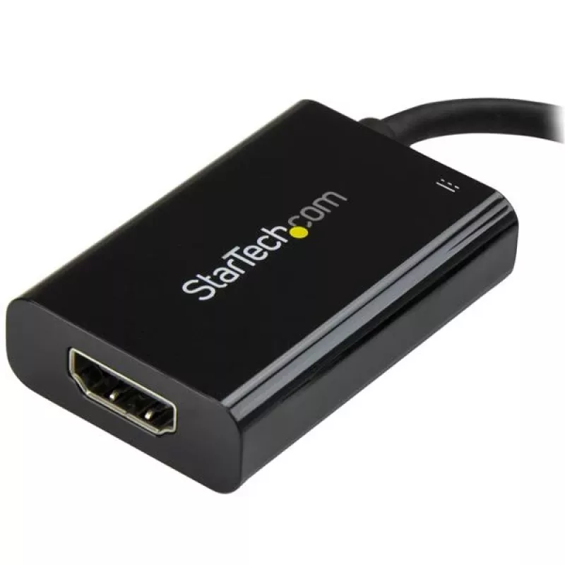 StarTech.com USB-C naar HDMI 2.0 adapter met Power Delivery - 4K 60Hz USB Type-C naar HDMI display videoconverter - 60W PD doorgaflaadpoort - Thunderbolt 3 compatibel - zwart