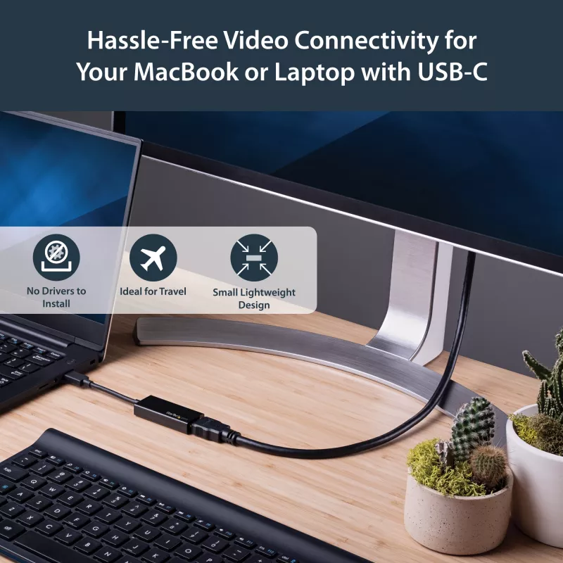 StarTech.com USB-C-naar-HDMI-adapter – 4K 60 Hz, USB Type-C, HDMI-uitgang, 3840 x 2160 pixels