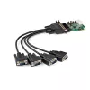 StarTech.com 4-poorts PCI Express RS232 seriële adapterkaart – PCIe RS232 seriële hostcontrollerkaart – PCIe naar serieel DB9 – 16950 UART – low-profile uitbreidingskaart – Windows/Linux – TAA
