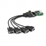 StarTech.com 4-poorts PCI Express RS232 seriële adapterkaart – PCIe RS232 seriële hostcontrollerkaart – PCIe naar serieel DB9 – 16950 UART – low-profile uitbreidingskaart – Windows/Linux – TAA