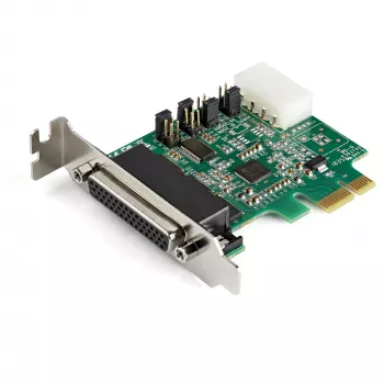 StarTech.com 4-poorts PCI Express RS232 seriële adapterkaart – PCIe RS232 seriële hostcontrollerkaart – PCIe naar serieel DB9 – 16950 UART – low-profile uitbreidingskaart – Windows/Linux – TAA