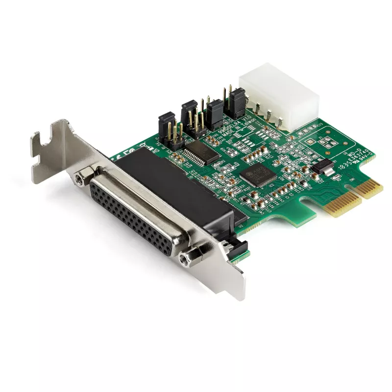 StarTech.com 4-poorts PCI Express RS232 seriële adapterkaart – PCIe RS232 seriële hostcontrollerkaart – PCIe naar serieel DB9 – 16950 UART – low-profile uitbreidingskaart – Windows/Linux – TAA