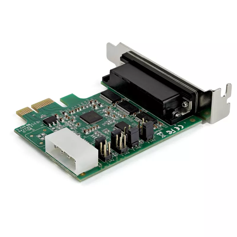 StarTech.com 4-poorts PCI Express RS232 seriële adapterkaart – PCIe RS232 seriële hostcontrollerkaart – PCIe naar serieel DB9 – 16950 UART – low-profile uitbreidingskaart – Windows/Linux – TAA