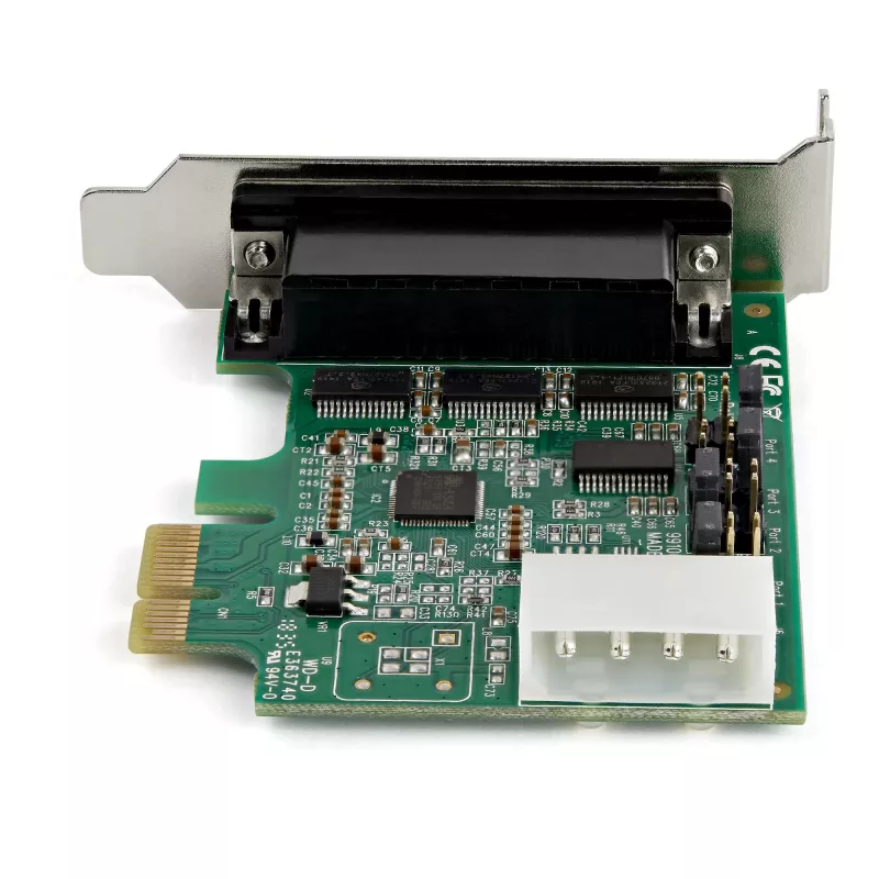 StarTech.com 4-poorts PCI Express RS232 seriële adapterkaart – PCIe RS232 seriële hostcontrollerkaart – PCIe naar serieel DB9 – 16950 UART – low-profile uitbreidingskaart – Windows/Linux – TAA