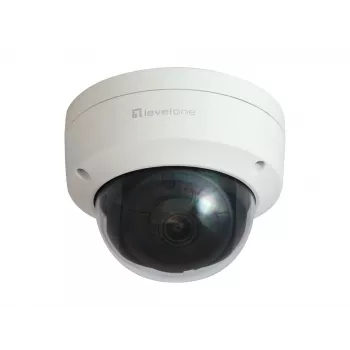 LevelOne GEMINI Fixed Dome IP-netwerkcamera, 4 megapixel, H.265, 802.3af PoE, IR-LED's, binnen/buiten