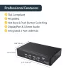StarTech.com 4-poorts DisplayPort-KVM-switch – 4K 60 Hz – enkel scherm – dual-port UHD DP 1.2 USB-KVM-switch met geïntegreerde USB-2.0-hub & audio – Dell, HP, Apple, Lenovo – TAA-conform