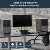 StarTech.com 4-poorts DisplayPort-KVM-switch – 4K 60 Hz – enkel scherm – dual-port UHD DP 1.2 USB-KVM-switch met geïntegreerde USB-2.0-hub & audio – Dell, HP, Apple, Lenovo – TAA-conform