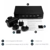 StarTech.com 4-poorts DisplayPort-KVM-switch – 4K 60 Hz – enkel scherm – dual-port UHD DP 1.2 USB-KVM-switch met geïntegreerde USB-2.0-hub & audio – Dell, HP, Apple, Lenovo – TAA-conform
