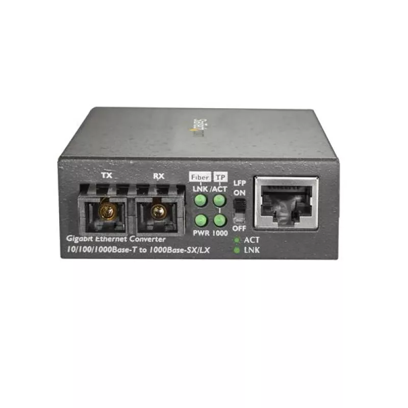 StarTech.com multimode (MM) SC glasvezel-mediaconverter voor 10/100/1000-netwerken – 550 m bereik – gigabit-ethernet – 850 nm – full-duplex
