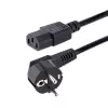 StarTech.com 1 m computernetkabel, 18AWG, EU-Schuko naar C13 netkabel, 250V 10A, zwarte vervangende netkabel, tv/monitor netkabel, Schuko CEE 7/7 naar IEC 60320 C13 netkabel - pc-voedingskabel