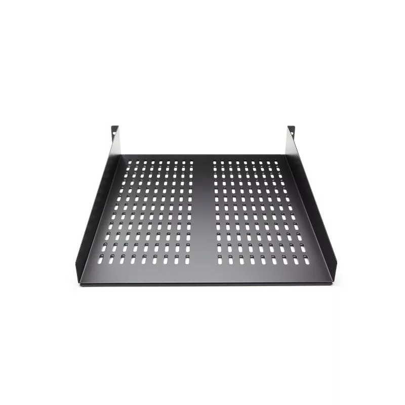 StarTech.com CABSHELF22V 2U geventileerde vaste legplank voor serverrack, 19″, 22″ (55,9 cm) diep, tot 22 kg, staal, zwart