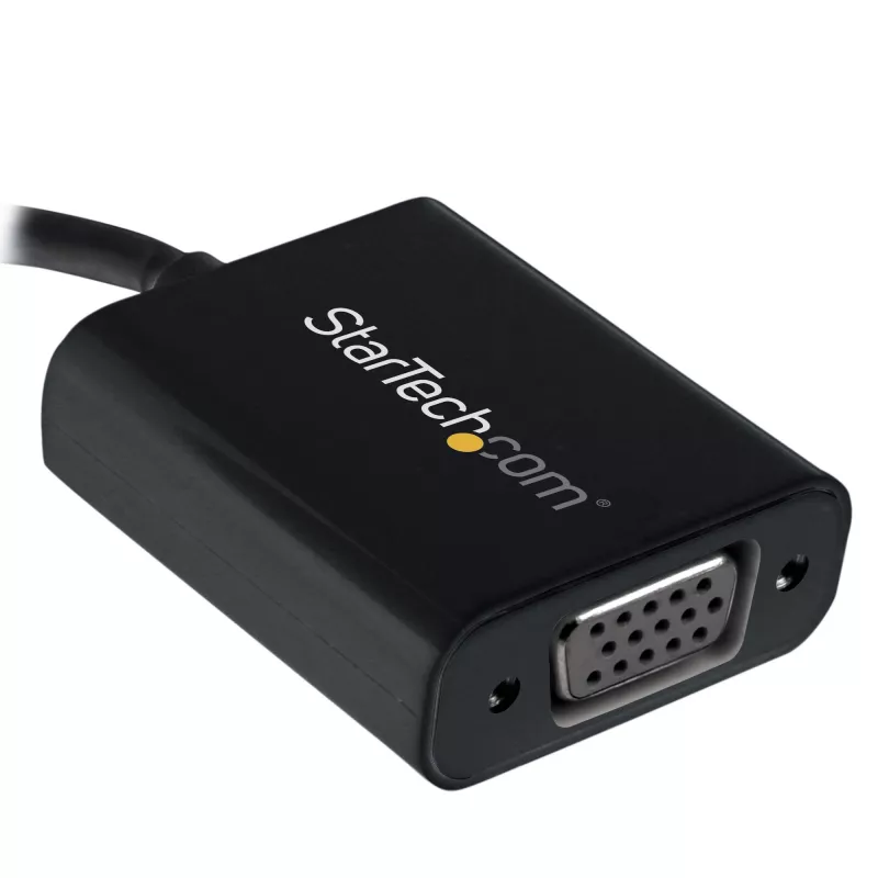 StarTech.com USB-C naar VGA adapter - zwart - 1080p - videoconverter voor je MacBook Pro - USB C naar VGA display dongle - bijgewerkte versie is CDP2VGAEC