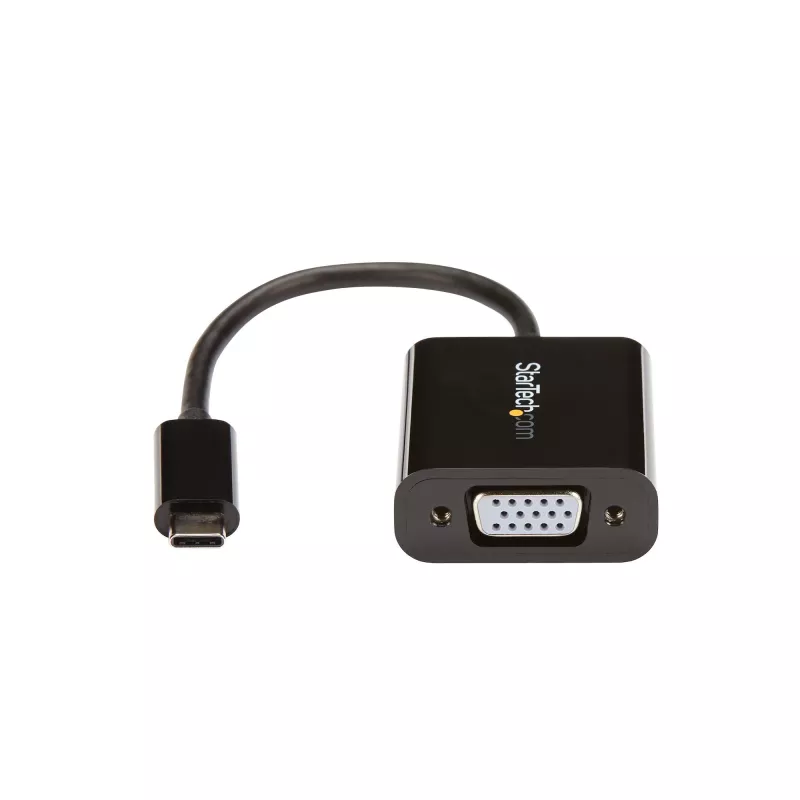 StarTech.com USB-C naar VGA adapter - zwart - 1080p - videoconverter voor je MacBook Pro - USB C naar VGA display dongle - bijgewerkte versie is CDP2VGAEC