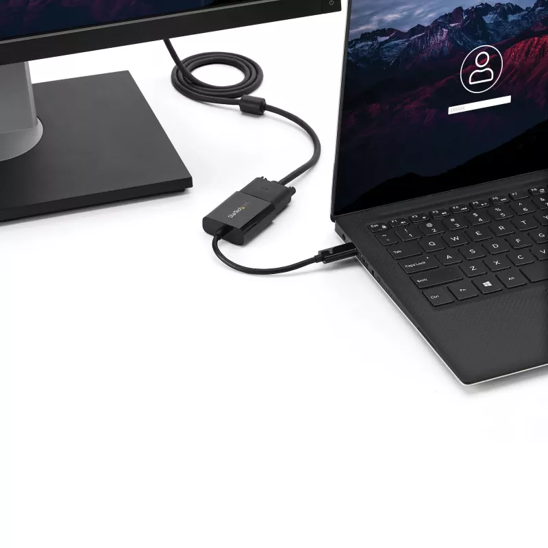 StarTech.com USB-C naar VGA adapter - zwart - 1080p - videoconverter voor je MacBook Pro - USB C naar VGA display dongle - bijgewerkte versie is CDP2VGAEC
