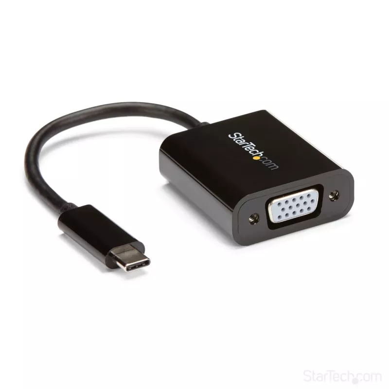 StarTech.com USB-C naar VGA adapter - zwart - 1080p - videoconverter voor je MacBook Pro - USB C naar VGA display dongle - bijgewerkte versie is CDP2VGAEC