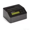 StarTech.com single bay harde schijf-wisser, standalone HDD/SSD-sanitizer, USB 3.0 naar SATA II (3 Gbit/s), 9 wismodi, LCD-display, veilige wisapparatuur harde schijven-sanitizer-dock, DB-9 printeraansluiting, TAA-conform