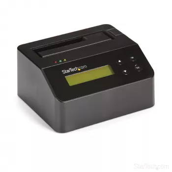 StarTech.com single bay harde schijf-wisser, standalone HDD/SSD-sanitizer, USB 3.0 naar SATA II (3 Gbit/s), 9 wismodi, LCD-display, veilige wisapparatuur harde schijven-sanitizer-dock, DB-9 printeraansluiting, TAA-conform