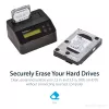 StarTech.com single bay harde schijf-wisser, standalone HDD/SSD-sanitizer, USB 3.0 naar SATA II (3 Gbit/s), 9 wismodi, LCD-display, veilige wisapparatuur harde schijven-sanitizer-dock, DB-9 printeraansluiting, TAA-conform