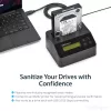 StarTech.com single bay harde schijf-wisser, standalone HDD/SSD-sanitizer, USB 3.0 naar SATA II (3 Gbit/s), 9 wismodi, LCD-display, veilige wisapparatuur harde schijven-sanitizer-dock, DB-9 printeraansluiting, TAA-conform