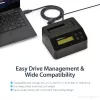 StarTech.com single bay harde schijf-wisser, standalone HDD/SSD-sanitizer, USB 3.0 naar SATA II (3 Gbit/s), 9 wismodi, LCD-display, veilige wisapparatuur harde schijven-sanitizer-dock, DB-9 printeraansluiting, TAA-conform