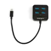 StarTech.com 4-poorts USB C-hub – USB-C naar 4x USB-A-poorten – SuperSpeed 10 Gbit/s USB 3.2 Gen 2 Type-C-hub – USB bus-powered – draagbaar/compact USB-C naar USB adapter-hub voor laptop – aluminium