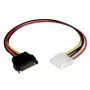StarTech.com 30,5 cm SATA-naar-LP4-voedingskabel-adapter - B/M, SATA 15-polig, Molex (4-polig), 0,3048 m, stekker, bus, recht