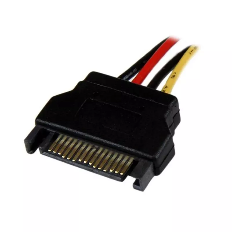 StarTech.com 30,5 cm SATA-naar-LP4-voedingskabel-adapter - B/M, SATA 15-polig, Molex (4-polig), 0,3048 m, stekker, bus, recht