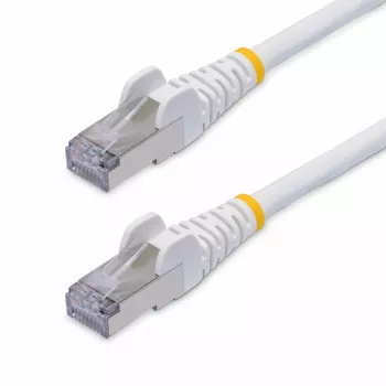 StarTech.com 5m wit CAT8 ethernetkabel, RJ45 zonder vergrendeling, 25G/40G, 2000MHz, 100W PoE++, S/FTP, 26AWG puur blank koperdraad, LSZH, afgeschermde netwerk-patchkabel met trekontlasting, individueel getest