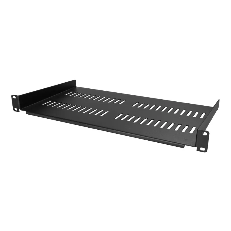 StarTech.com 1U serverrack-legbord – universeel, geventileerd rackmount kantelbaar legbord voor 19 inch netwerkkast en -behuizing – robuust staal – draagvermogen 20 kg – 10 inch diep legbord, zwart