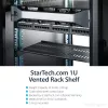 StarTech.com 1U serverrack-legbord – universeel, geventileerd rackmount kantelbaar legbord voor 19 inch netwerkkast en -behuizing – robuust staal – draagvermogen 20 kg – 10 inch diep legbord, zwart
