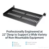 StarTech.com 1U serverrack-legbord – universeel, geventileerd rackmount kantelbaar legbord voor 19 inch netwerkkast en -behuizing – robuust staal – draagvermogen 20 kg – 10 inch diep legbord, zwart