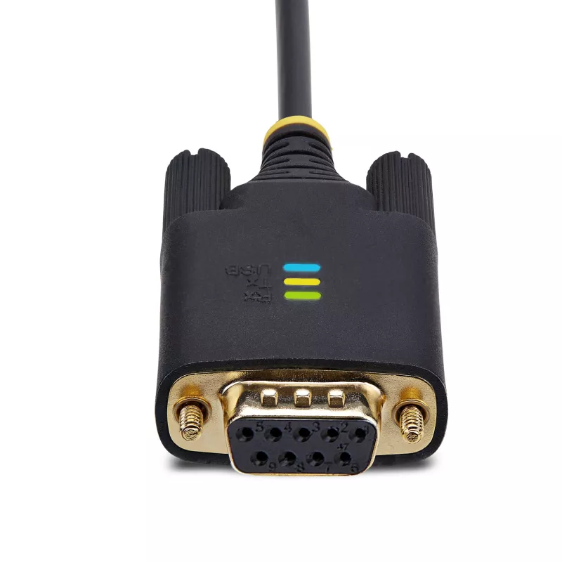 StarTech.com 2m USB naar nullmodem seriële adapterkabel, COM-behoud, FTDI, USB-A naar DB9 RS232, verwisselbare DB9-schroeven/moeren, Windows/macOS/Linux