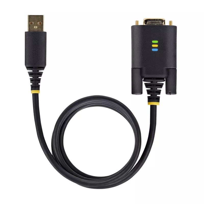 StarTech.com 2m USB naar nullmodem seriële adapterkabel, COM-behoud, FTDI, USB-A naar DB9 RS232, verwisselbare DB9-schroeven/moeren, Windows/macOS/Linux