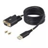 StarTech.com 2m USB naar nullmodem seriële adapterkabel, COM-behoud, FTDI, USB-A naar DB9 RS232, verwisselbare DB9-schroeven/moeren, Windows/macOS/Linux