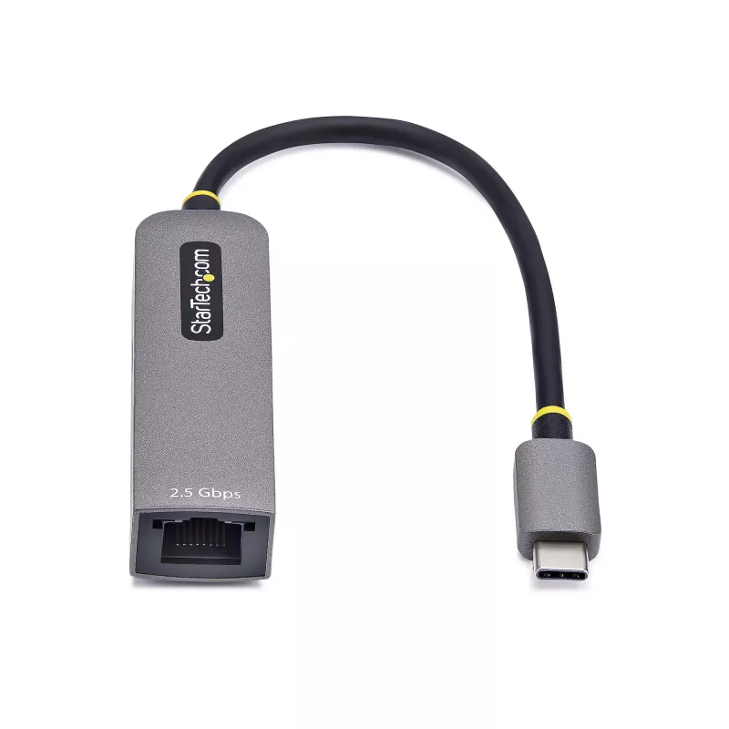 StarTech.com 2.5GbE USB-C naar Ethernet-adapter, 100W PD-passthrough, NBASE-T NIC, USB 3.0 Type-C 2.5/1G multi-speed netwerk, Thunderbolt-compatibel, Windows & Mac